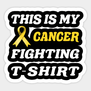 bladder Cancer yellow Ribbon Fighting Sticker